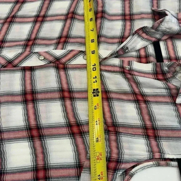 Maje women’s sleeveless snap down plaid shirt made in France size 2 - Picture 7 of 8